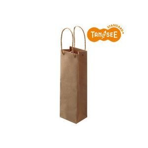 （まとめ）TANOSEE 手提袋 丸紐 茶無地/ワインボトル用 30枚入x10パック 28,473円