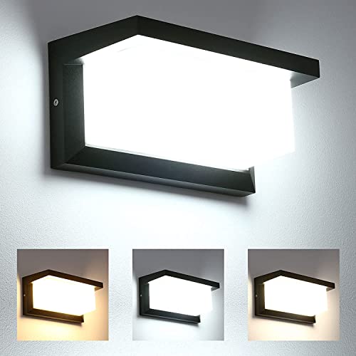 Lightess LED 玄関ライト ポーチライト 防水防雨IP65 ウォールライト ブラケットライト 3色調光可能 センサーなし アウトドアライト 廊下灯 ガーデンライト 門柱灯 防犯ライト 玄関照