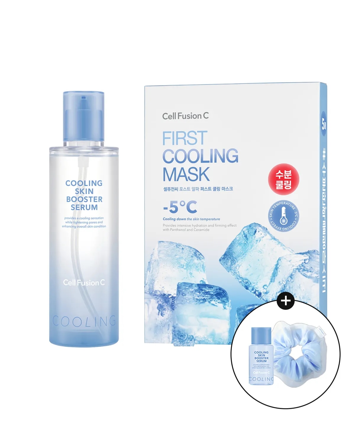 クーリングスキンブースターセラム150ml + クーリングマスク5枚 + [贈呈]スキンブースターセラム20ml + ヘアスクランチ