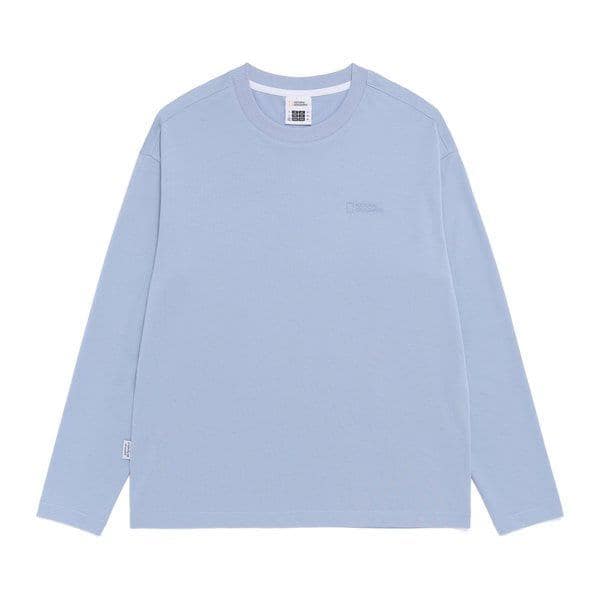 N265UTS901 スーピマ セミオーバーフィット 長袖 Tシャツ ストームブルー