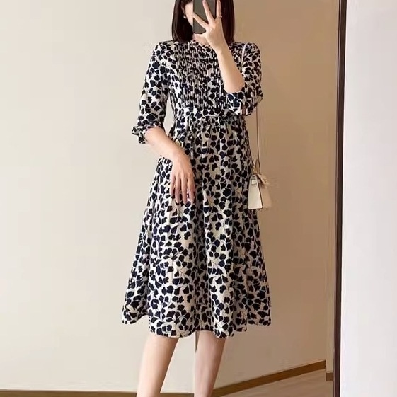 ワンピース ミディアム丈ワンピース 長袖 ハイネック ハイウエスト ポケット Aラインスカート 可愛い かわいい 大人可愛い きれいめ シンプル 上品 おしゃれ かっこいい カジュアル こなれ感