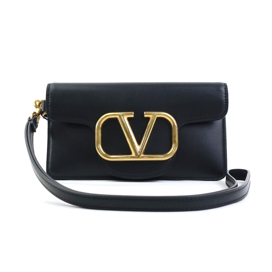 ヴァレンティノ ガラヴァーニ Valentino Garavani クラッチバッグ レザー ブラック メンズ 56094i