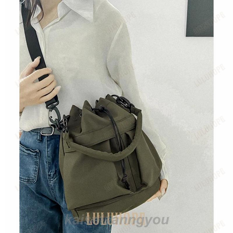 ショルダーバッグ 巾着デザイン バケツ型