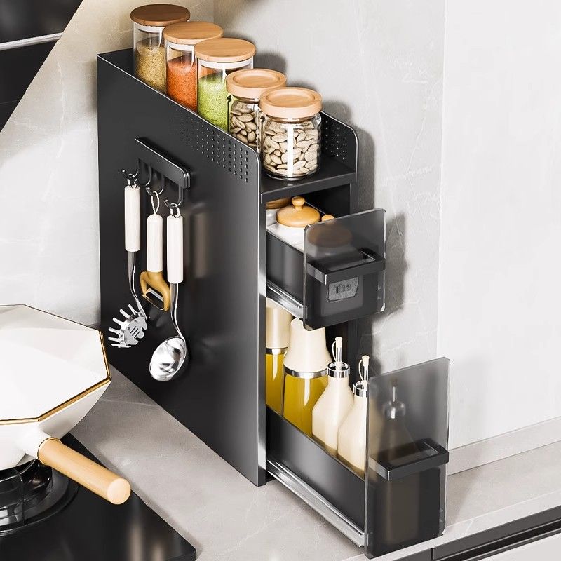 キッチン棚多機能調味料棚キッチン塩調味料缶収納ケーステーブル棚調味料棚