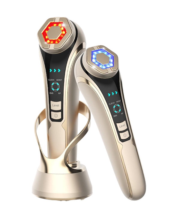 美容機器 RF 超音波 吸引機能付き Qoo10] RF美顔器 多機能美顔器 冷却機能 em