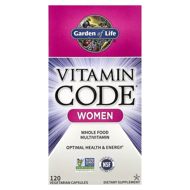 Vitamin Code（ビタミンコード） 女性向けの自然食品マルチビタミン ベジカプセル120粒