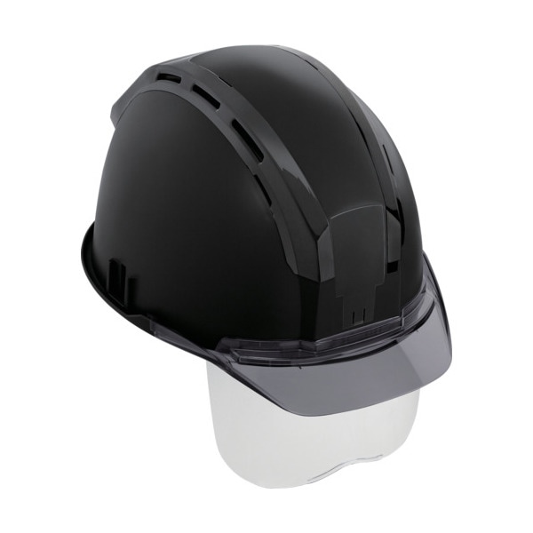 TJMデザイン HSBKCSSB ヘルメット セフメット (セフ取付溝付ヘルメット) ブラック スモーク シールド付 メーカー直送