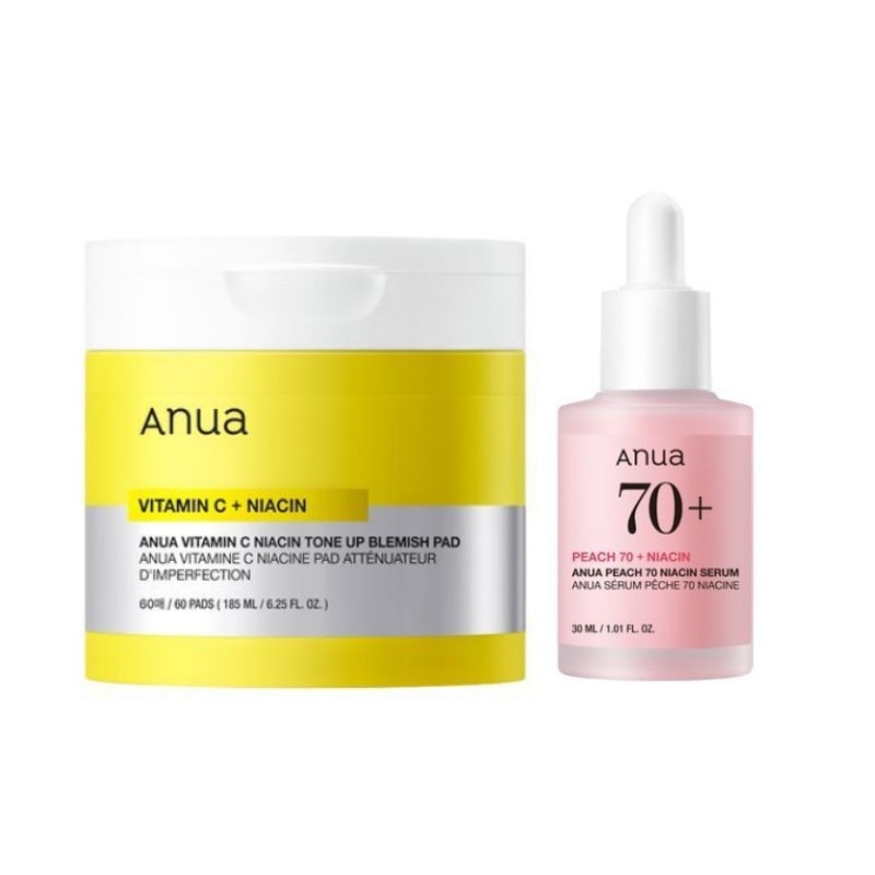 ダブルトーンアップ /ビタミンC トーンアップブレミッシュ60枚入+桃70％ナイアシンセラム, 30ml