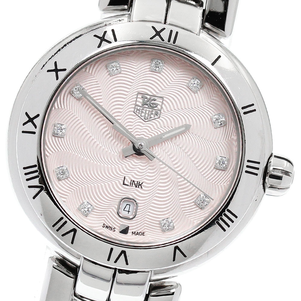 タグホイヤー TAG HEUER WAT1415.BA0954 リンク 11Pダイヤ デイト クォーツ レディース 保証書付き_951066【中古】