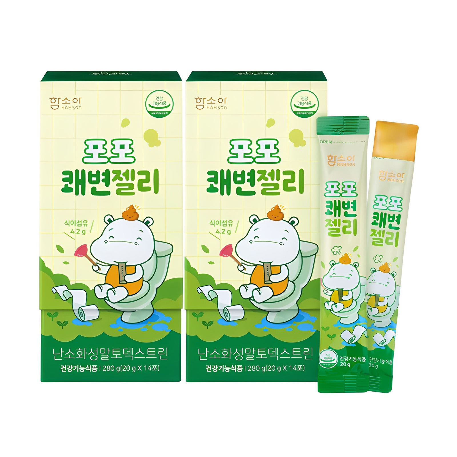 ポポ 快便ゼリー 280g(20g x 14個入) X 2個