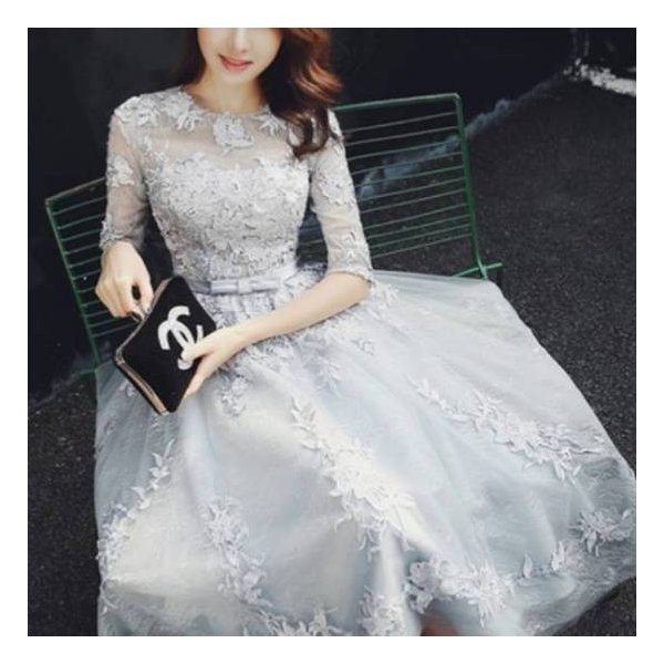 パーティードレス 20代 30代 40代 50代 結婚式 ワンピース 大きいサイズ 袖あり フォーマル ロングワンピース 膝丈 お呼ばれ ドレス 服装 服 女性 二次会 親族