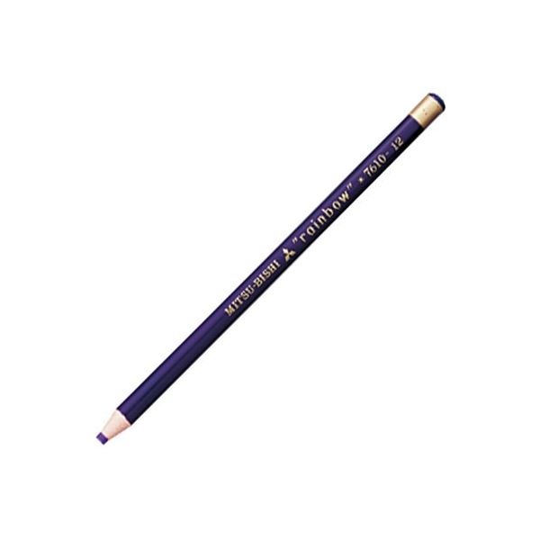 (まとめ) 三菱鉛筆 色鉛筆7610(水性ダーマトグラフ) 紫 K7610.12 1ダース(12本) (×5セット)