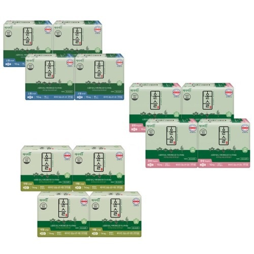 イェジミインユンスル漢方香生理用ナプキン小型16Px4パック+中型16Px4パック+大型14Px4パック快適な柔らかい吸収力