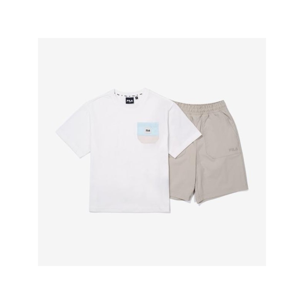 [FILA KIDS] ウーブンポケットカラーセットアップ (FK2FSG2204M_OWH) Q0ZFK2FSG2204MOWH 9,093円