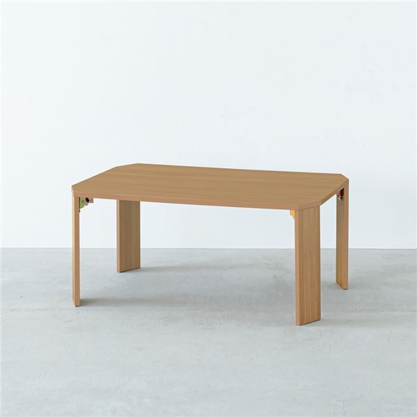 テーブル75（ナチュラル）[幅75cm] 机 ローテーブル 木目 座卓 折りたたみ リビングテーブル 折れ脚 センターテーブル スリム 子供部屋 勉強机 完成商品 NK-375