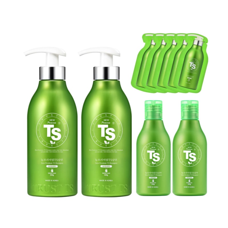 ニュープレミアムシャンプー 抜け毛 500g x 2p + 100g x 2p + 6g x 5p 6,952円