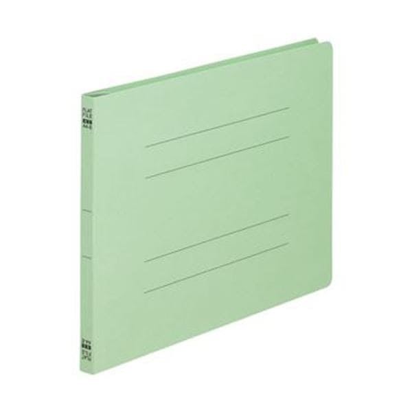 （まとめ）TANOSEE フラットファイル（ノンステープルタイプ）A4ヨコ 150枚収容 背幅18mm 緑 1セット（100冊：10冊×10パック）(×3セット)