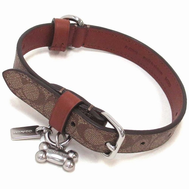 コーチ 犬の首輪 COACH アウトレット シグネチャー スモール ペット 小さいサイズ リード ドッグカラー CH144 SVBDX