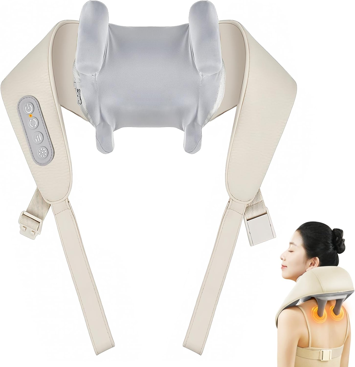 ネックケア 首 リラクゼーション器 加温・振動機能 新登場 首・肩・腰・背中・太ももネックリラックス コードレス type-c充電式 2種類のモード 3段階の強度調整 首元ケア 首元リフレッシュ 静音