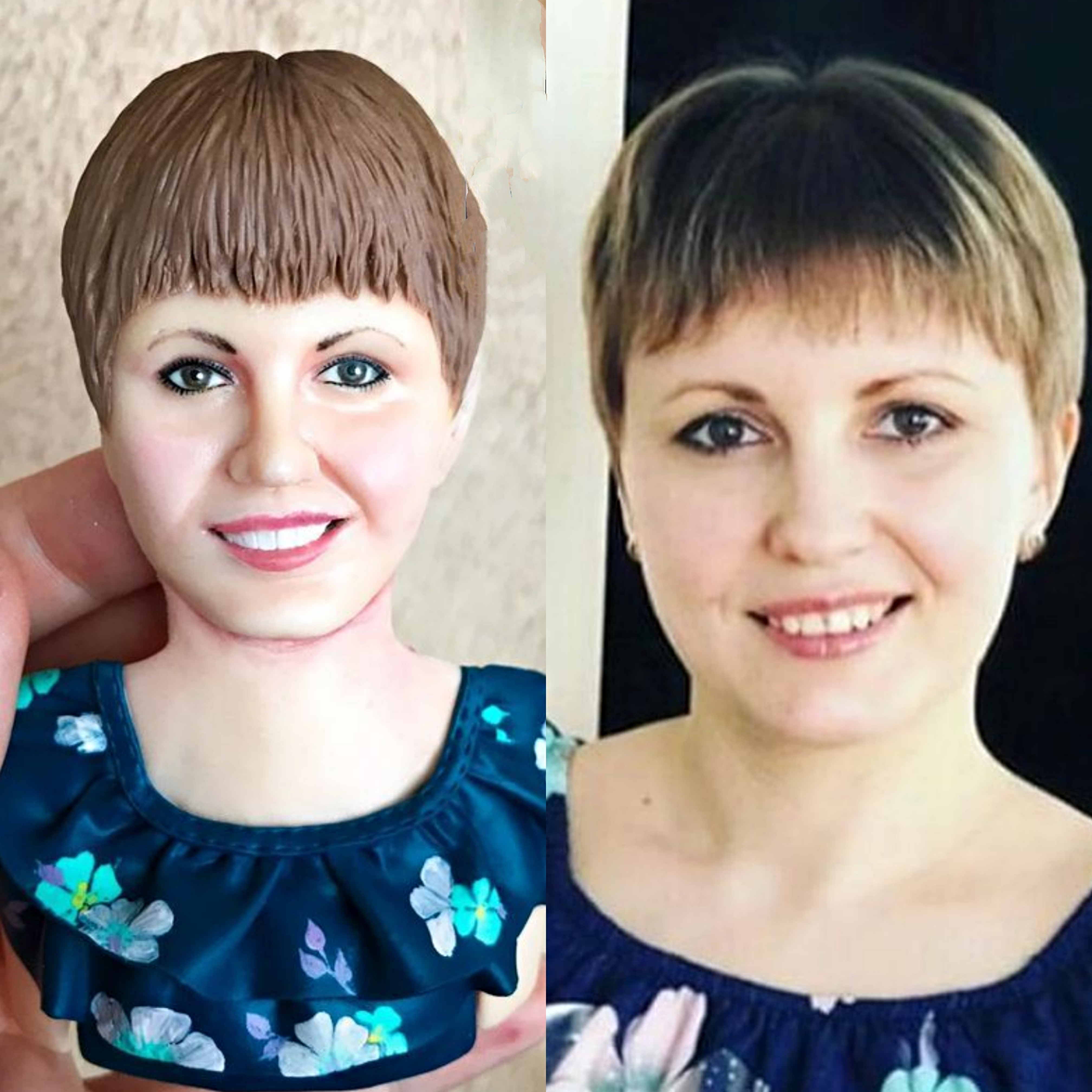 【オーダーメイド】3D肖像画 似顔絵 人形 フィギュア 彼氏 彼女 誕生日 ケーキトッパー 記念日 カップル 友達 プレゼント