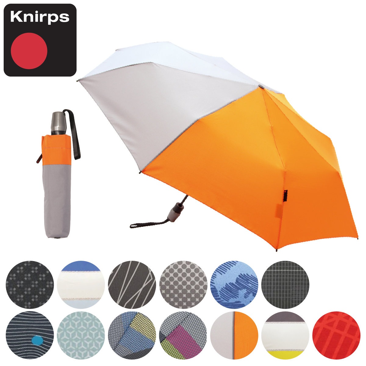 折りたたみ傘 Knirps T220 軽量 自動開閉 クニルプス 折り畳み傘 晴雨兼用 雨傘 日傘 傘 コンパクト ワンタッチ 専用ケース付き セーフティロック 53cm おりたたみ傘