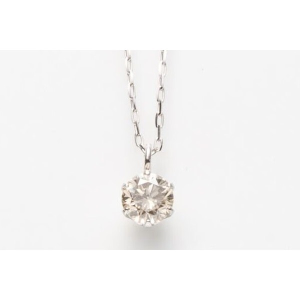 Courage Ailes PDA-1504PT [ネックレス 天然ダイヤモンド ブラウンダイヤ Pt850 Pt900 プラチナ 0.2ctup 一粒ダイヤ シャンパン ペンダント] メーカー直送