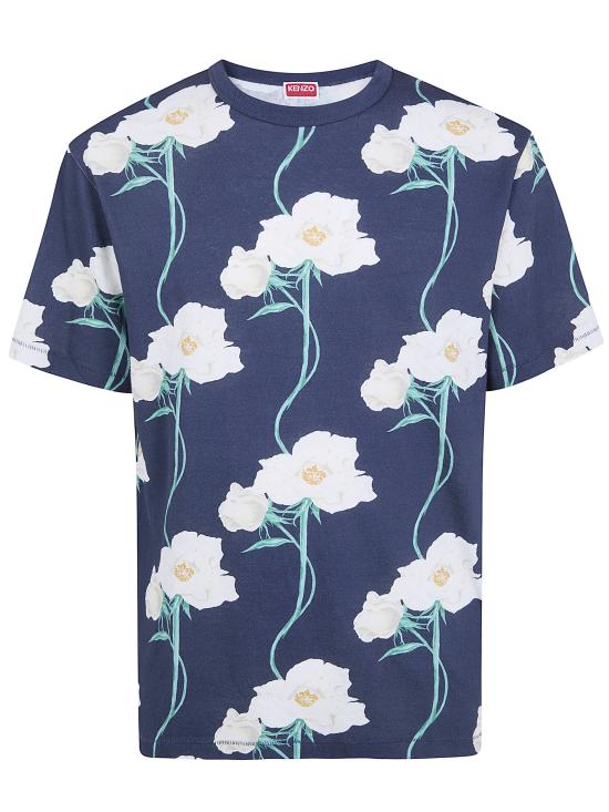 KENZO Men Tops FG55TS2154SK 76 SINGLE JERSEY NAVY BLUE
