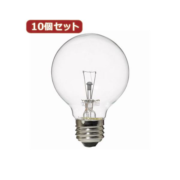 （まとめ）YAZAWA 10個セット ボール電球40W形クリア GC100V38W70X10(×2セット)