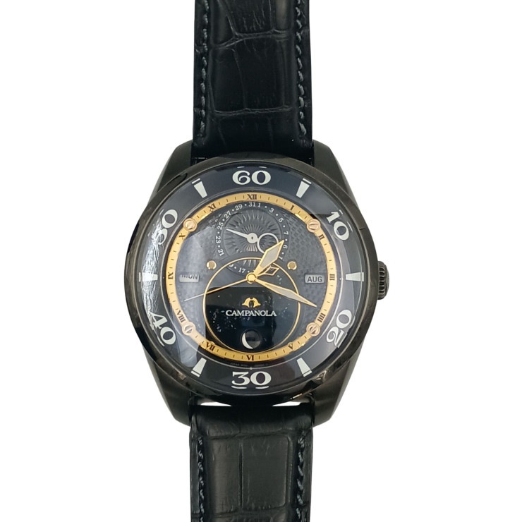 時計 カンパノラ 塵地螺鈿 （ちりじらでん）限定300本 SS クロコダイル 8730-T026117/BU0024-02E ブラック メンズ時計 メンズウォッチ 高級【本物保証】