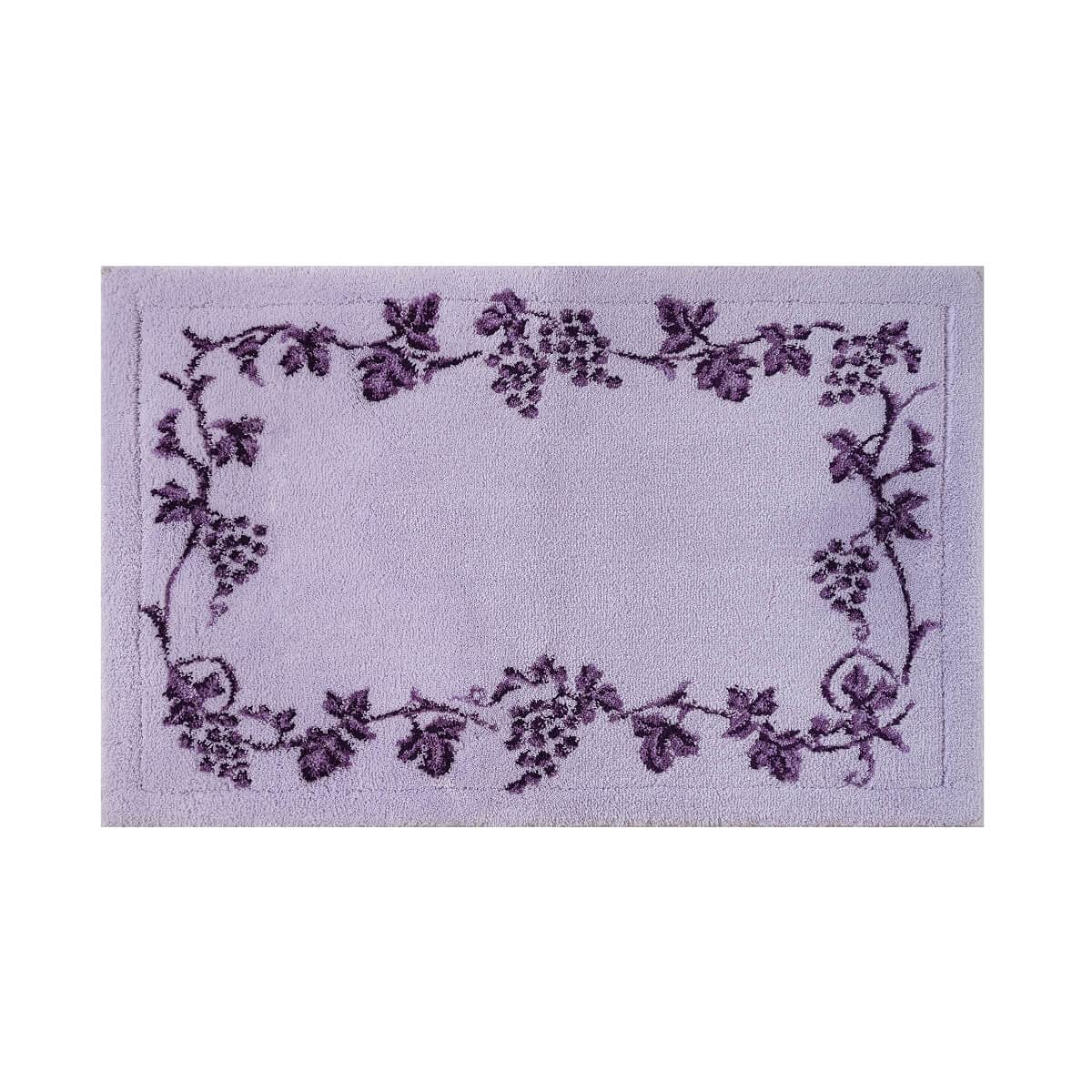 オカ(OKA) 乾度良好(かんどりょうこう)バスマット ラクス 約50cm×80cm パープル(吸水 速乾 足拭きマット 抗菌 防臭 滑り止め加工)