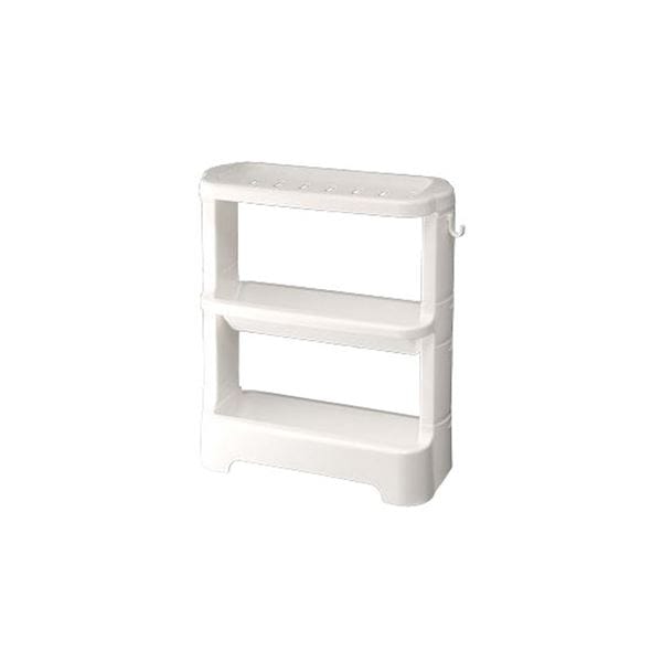 (12セット)シンプル ボトルラック/お風呂収納 (ホワイト) 33×14.1×38cm 材質：PP 『HOME＆HOME』