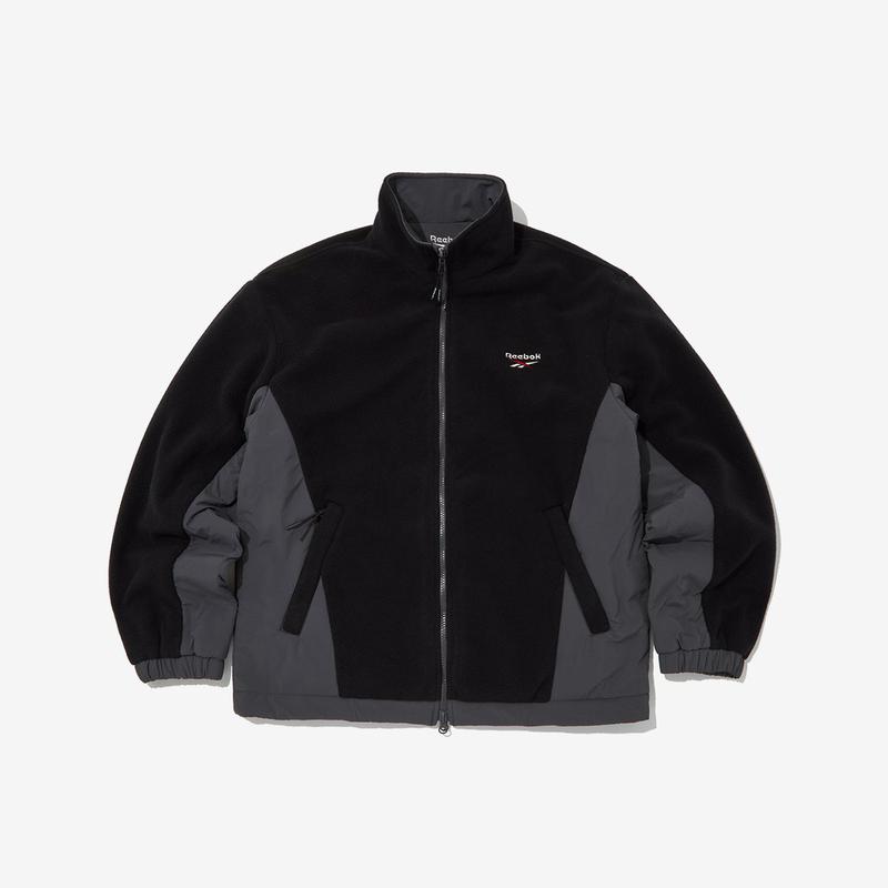 フリースリバーシブルジャケット 25FW - ブラック：チャコール REJU5FZ40BK