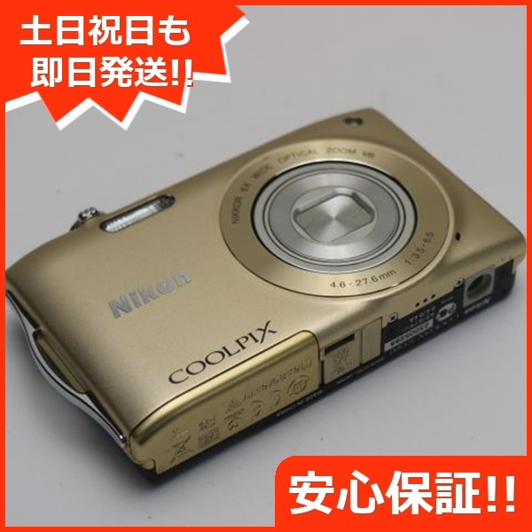 超美品 COOLPIX S3300 スイートゴールド デジカメ Nikon 101 10,626円
