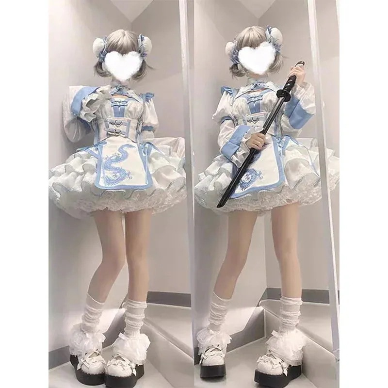 中チャイナドレス改良ヤビ中少女ロリータドレス二元規格