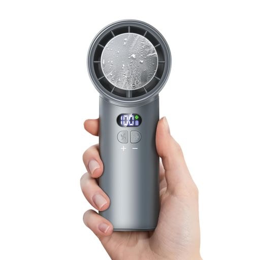 携帯扇風機 ハンディファン 【2025新モデル 冷却プレート付き 3in1】 超高速大風量 卓上扇風機 5200mah 瞬時冷感 MAX-17%冷却大容量 充電式USB扇風機 1-100無段階調...