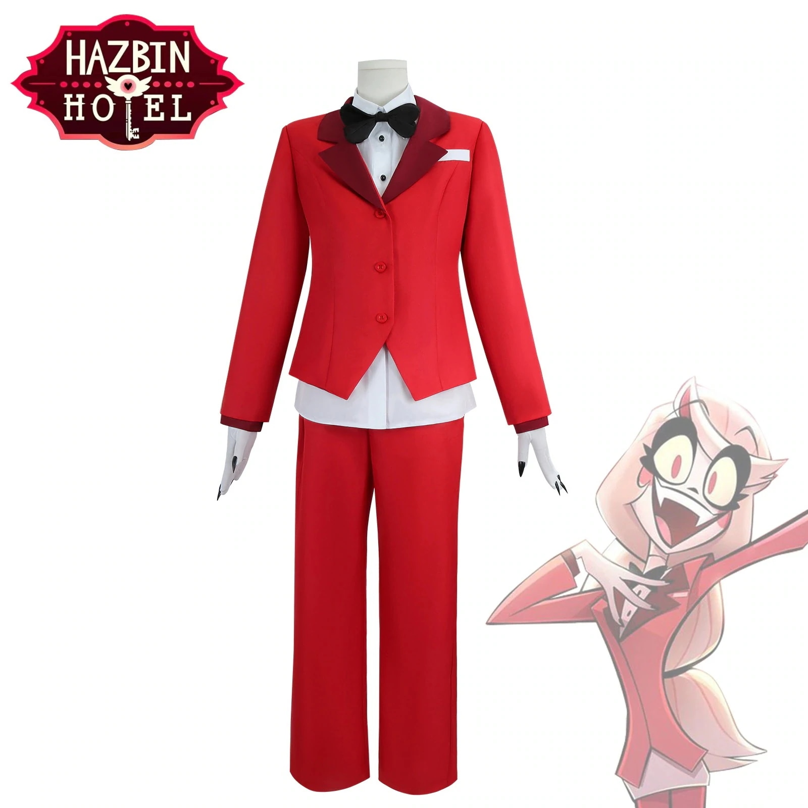 ハロウィンハロウィン地獄の宿屋コスプレ服Hazbin Hotel地獄の王女リー・モーニングスターコスプレ服