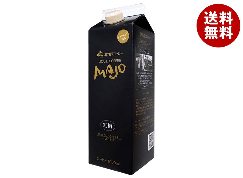 ミカド珈琲 リキッドコーヒー 無糖 1L紙パック＊6本入＊(2ケース)