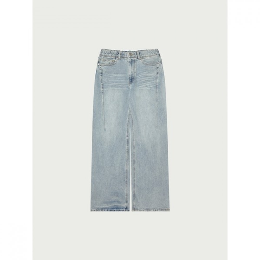 [ハンテン] 女性用隠しバンディングシンボルダートスーパーワイドデニムパンツ_294 (10520-155-407-10)