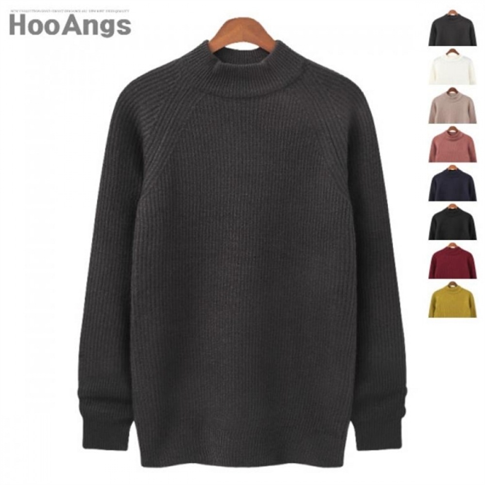 (Juans) デイリーハッチラグランハーフネックポーラーニット DMPT1057