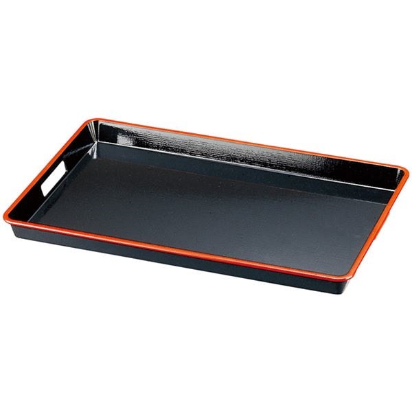 尺9ABS 布目脇取盆 黒天朱SL A