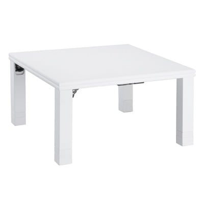 高さ4段階調節 折れ脚こたつ フラットローリエ 80×80cm こたつ フラットヒーター 正方形 日本製 継ぎ足折りたたみ マストバイ 11100367-wh ホワイト 【送料無料】【KK9N0D18