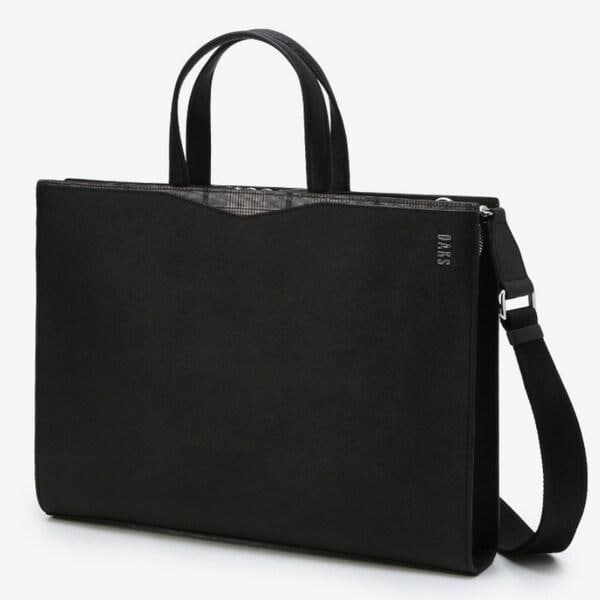 DBBA3E053BK ブラック チェック配色 レザーブリーフケース