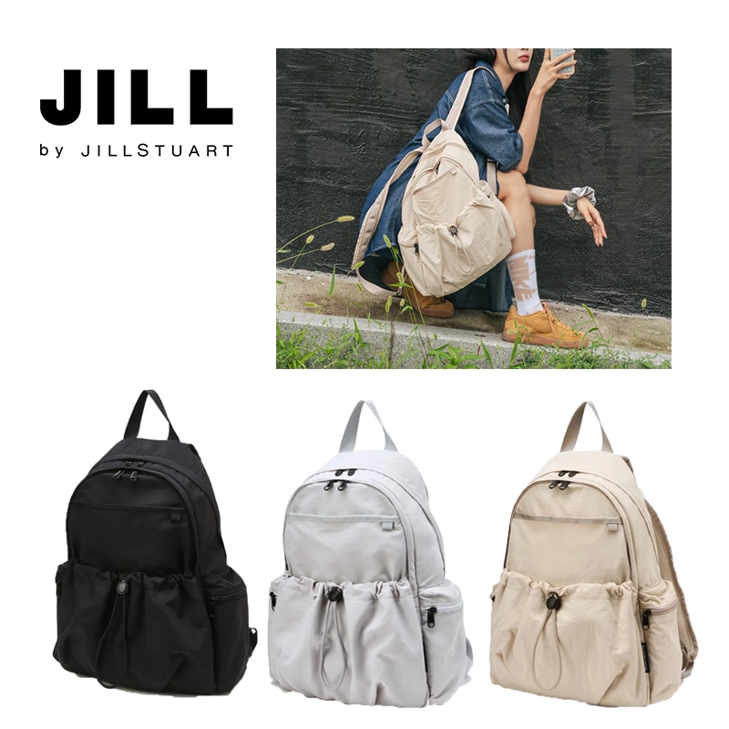 STRING BACKPACK JLBA5F760BK JLBA5E761G2 JLBA5E762I2 レディース ジル ジルスチュアート 無地 すぼめる かわいい 韓国 人気 黒 グレー ベージュ