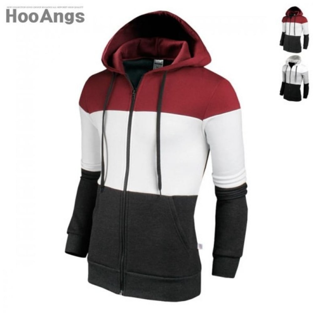 (ジュアンズ) 3色切開パーカージップアップ BMHD1519