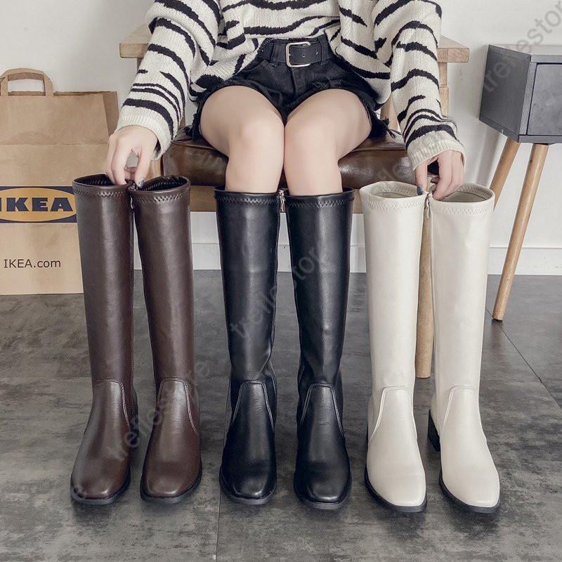 ジョッキーブーツ レディース ロングブーツ レースアップ ローヒール エンジニアブーツ 厚底 痛くない 疲れにくい おしゃれ 美脚 カジュアル 4,785円