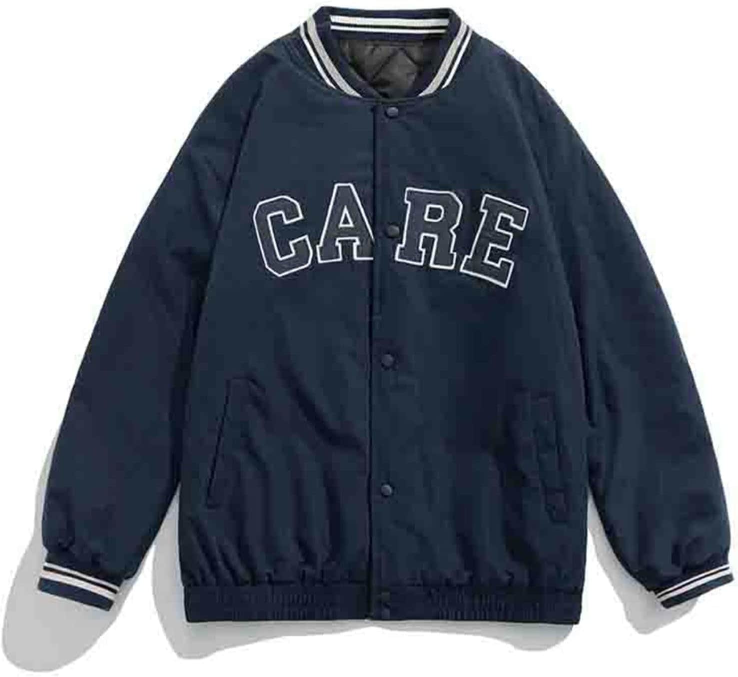 スタジアムジャンパー 中綿ジャケット 厚手 カジュアル 冬服 アウター ショート丈 スタジャン 立ち襟 英文字柄 アメカジ レトロ ストリート 男女兼用 アウトドア 普段使い