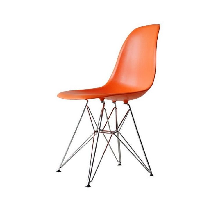 激安商品 椅子 艶無しマット仕上げ パーソナルチェア DSR シェルサイドチェア イームズ イス オレンジ 完成品 シート高さ45cm ダイニングやデスクに 椅子
