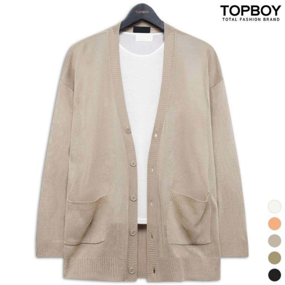 (TOPBOY) サマーシースルーオーバーフィットカーディガン (NL063)
