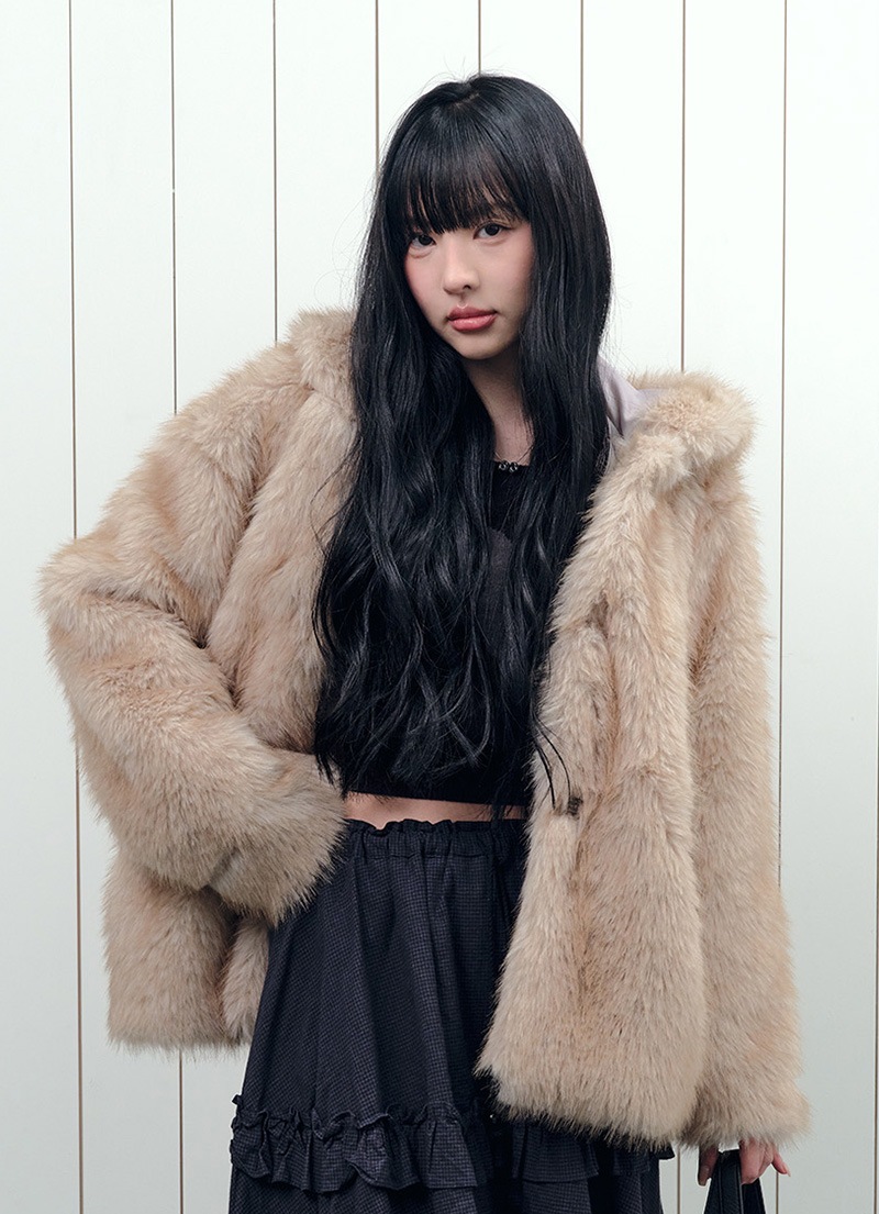 【AS"ON】 KOA HOOD FUR JACKET / BEIGE 正規品