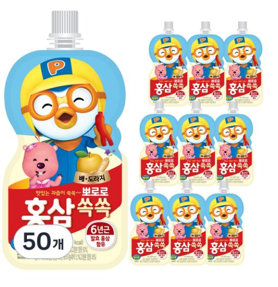(Paldo) ポロロ紅参含有梨汁とキキョウ汁の混合味100ml 50個